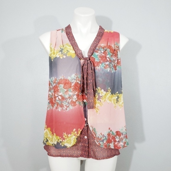 Signature Studio Layered Floral Tank Top - Picture 2 of 3